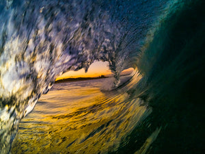 Sunset waves, Lennox Head, By Ben Aboody Photography.