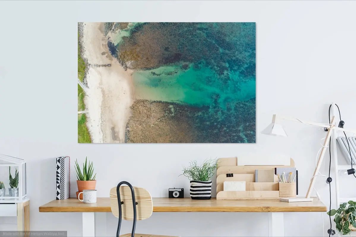 Boat Channel Birds Eye View wall art casual office space