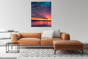 Lake ainsworth sunset reflection wall image