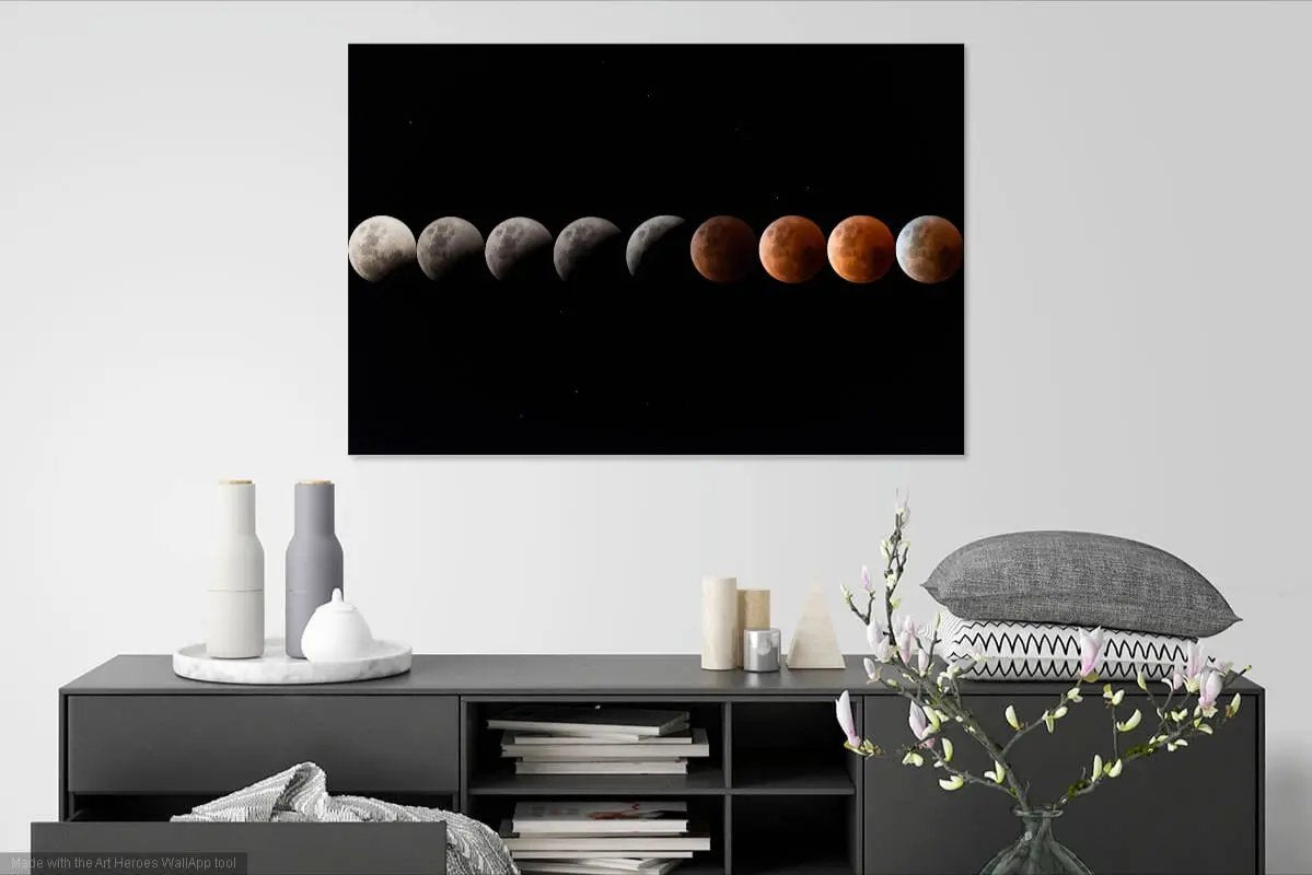 Luna Eclipse wall art set in aluxury storage area