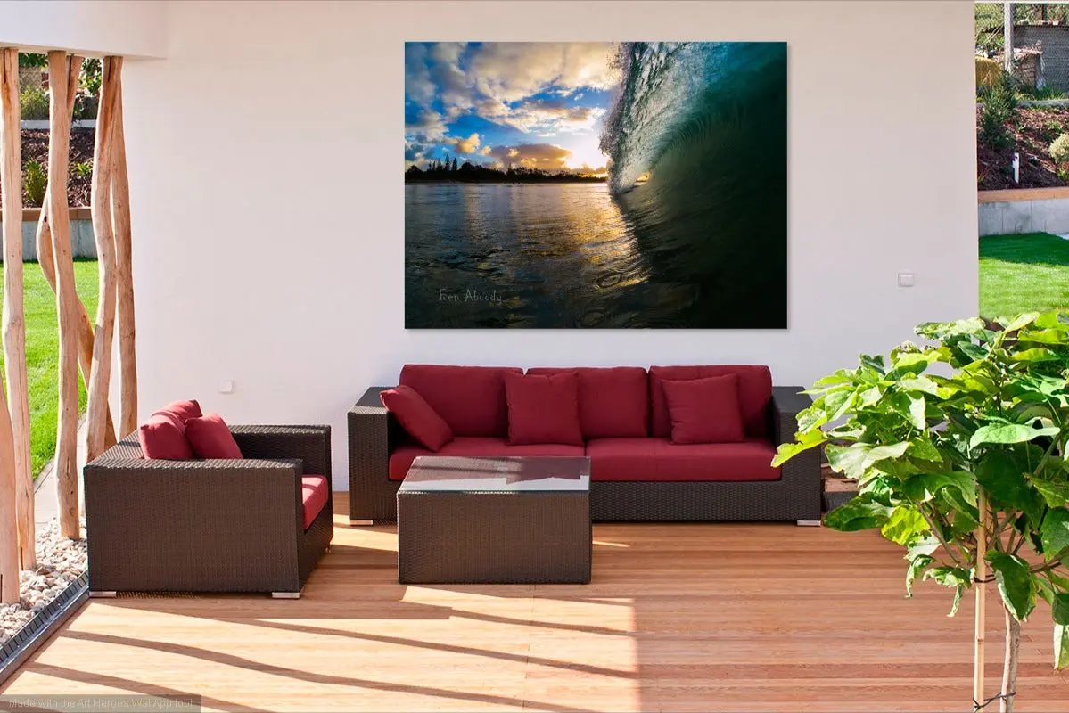 Wave Photo in stylish living area