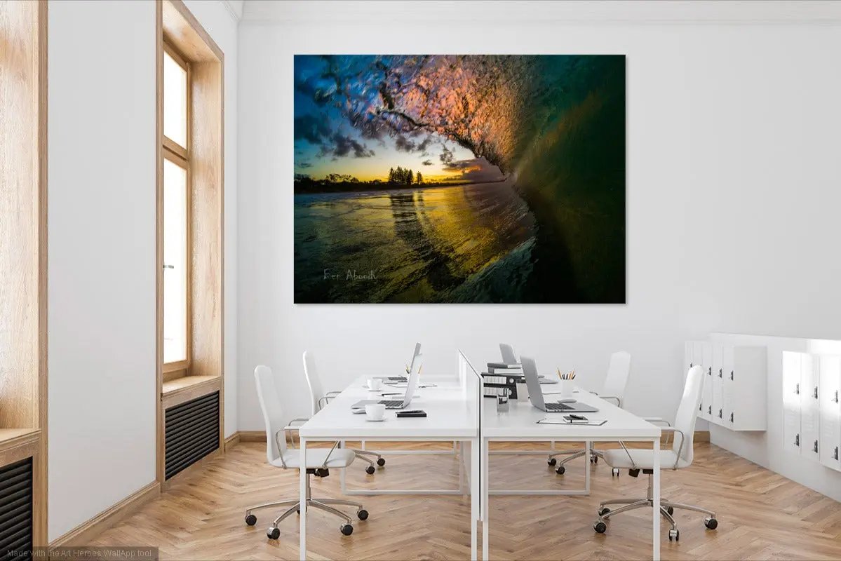 Wave Print in an Office