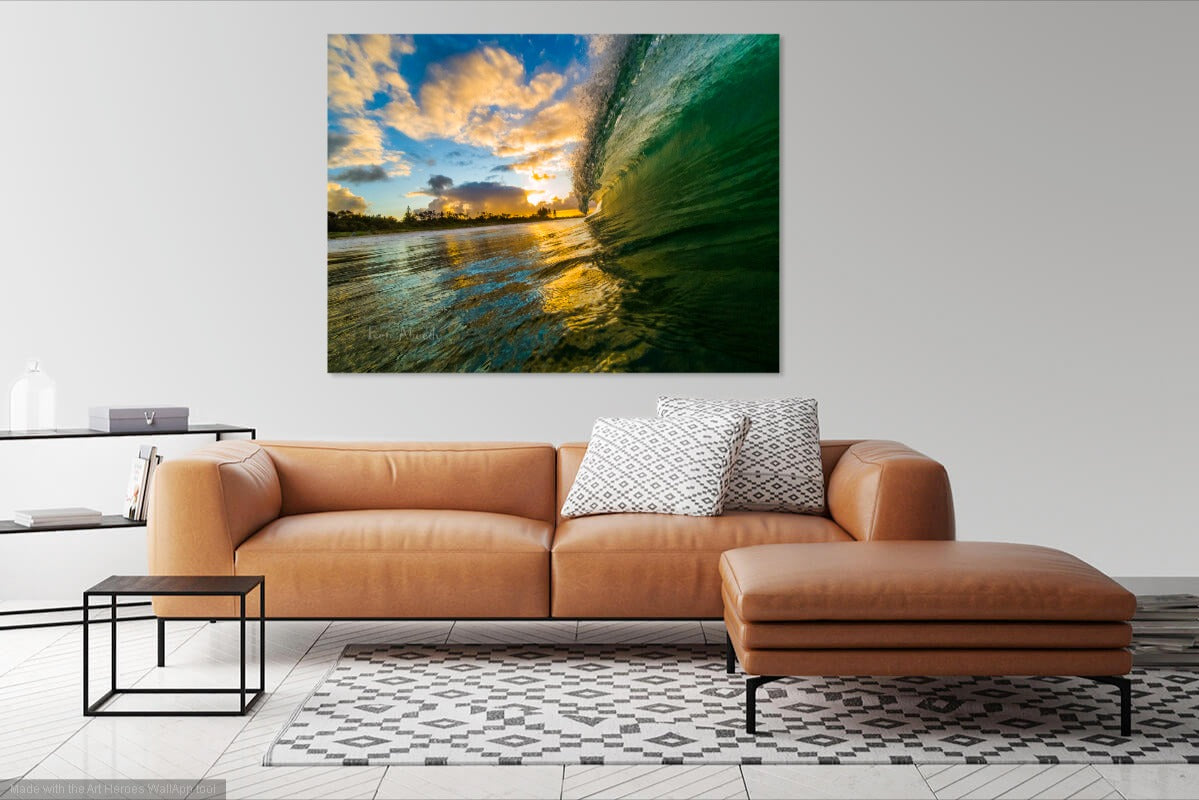 Sunset Barrels Byron Bay wall art