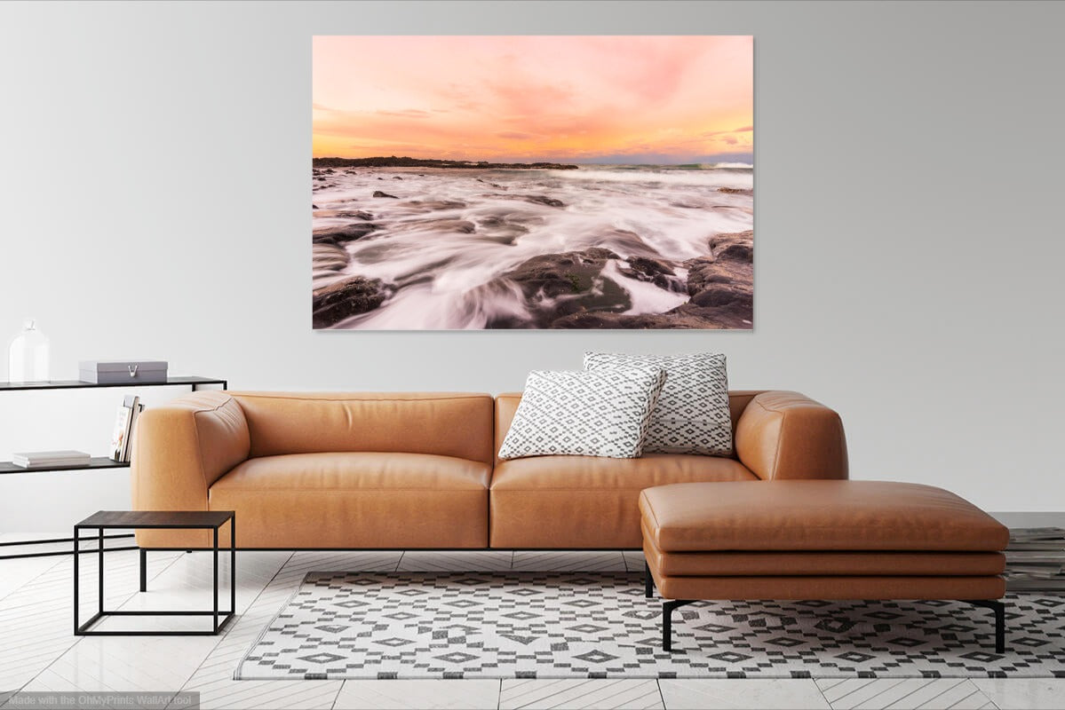 Boulders Slow Shutter Sunset wall image