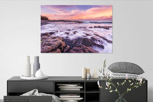 Boulders Storm Sunset wall image