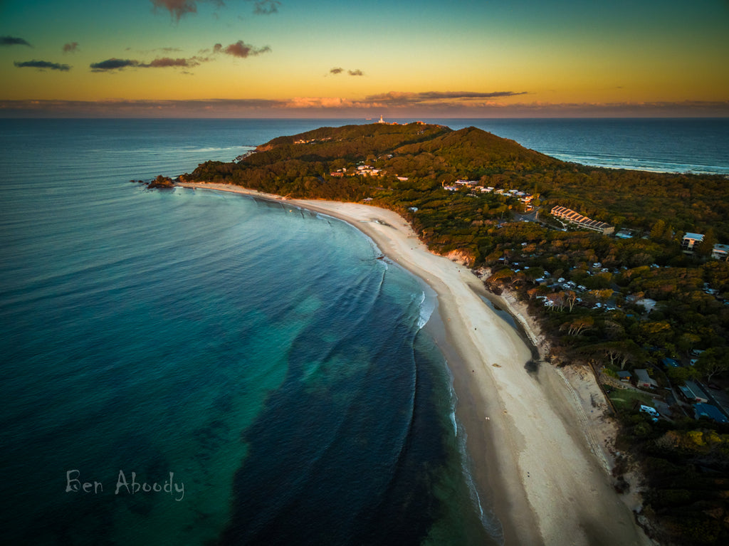 Byron Bay Lighthouse at sunset - Ben Aboody Photography