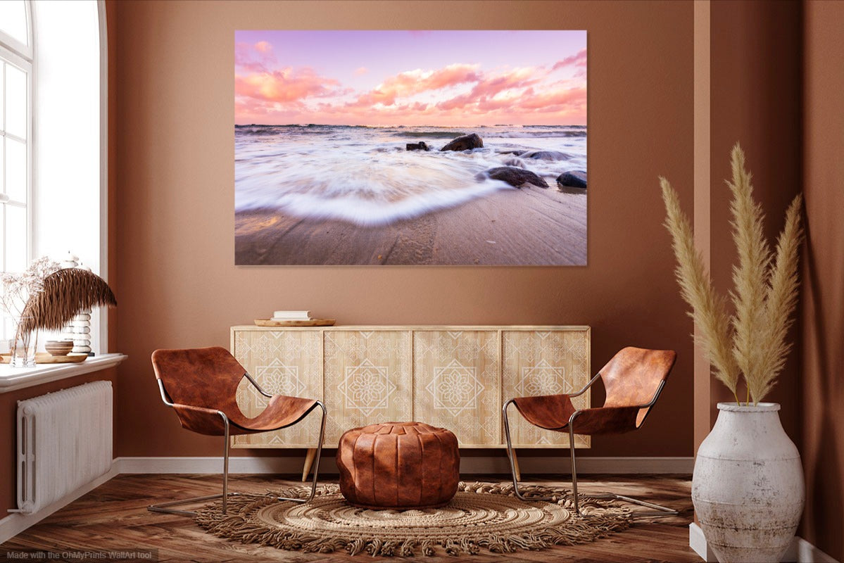 Lennox Beach Slow Shutter Sunset wall image
