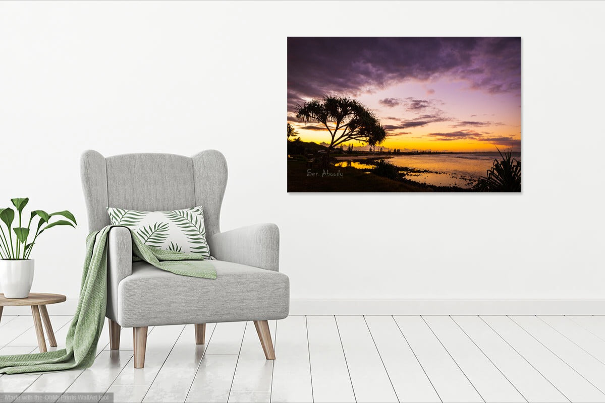 Pandanus Sunset Lennox Head wall image